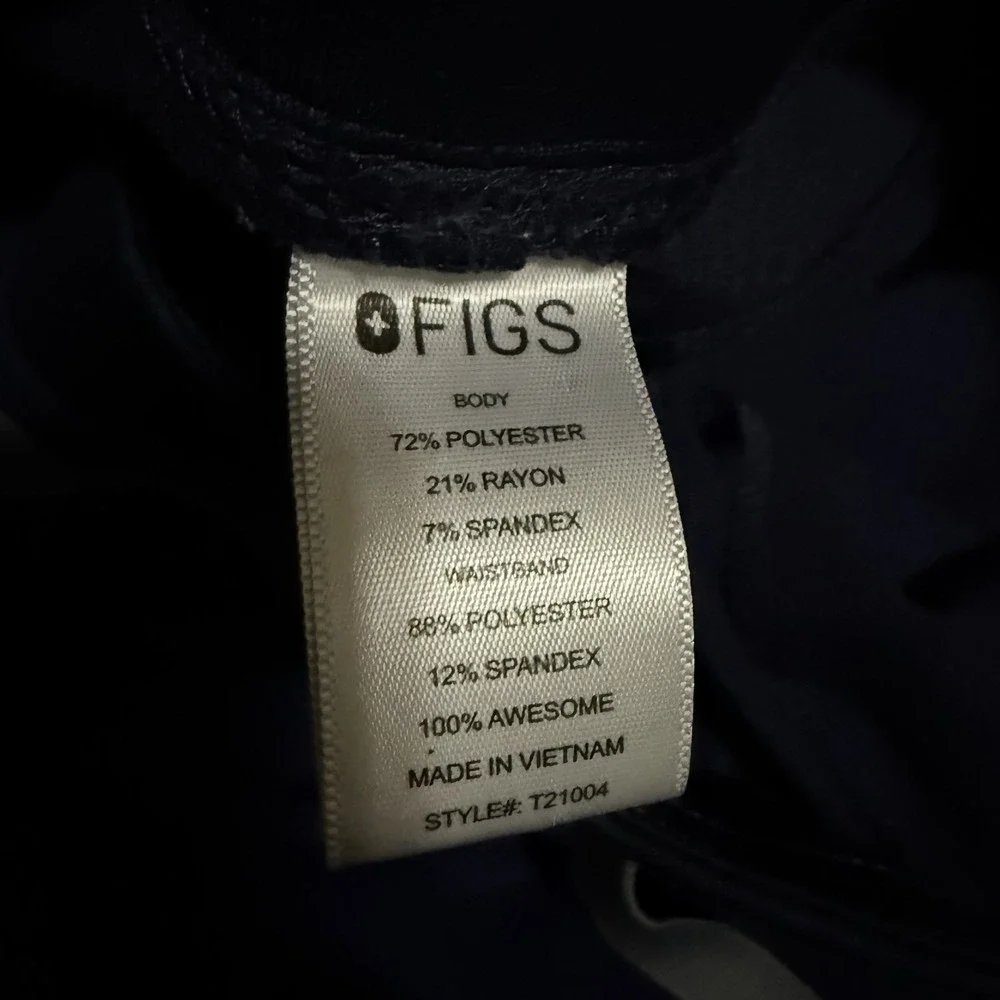 Figs Scrub Pants Mens L Cairo Navy Blue Technical Collection Tan Drawstring 1666